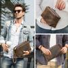 CONTACT'S High Quality Genuine Leather Clutch Bag Luxury Mobile Phone Bags Credit Card Holder Casual Men's Handbags