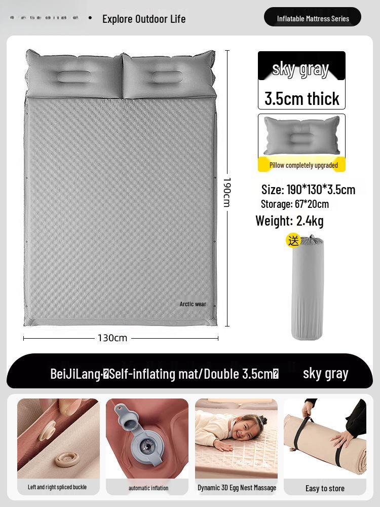 Portable Inflatable Camping Mattress for Single or Double Use