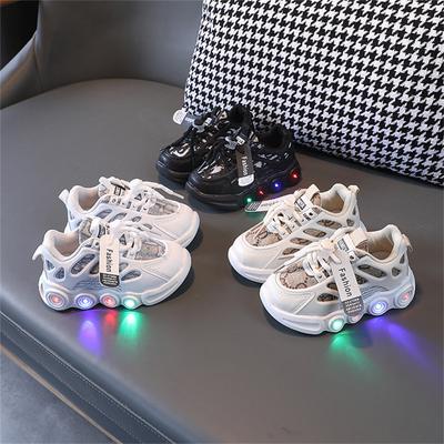 Toddler Infant Kids Baby Girls Boys Mesh LED Light Luminous Sport Children's Shoes