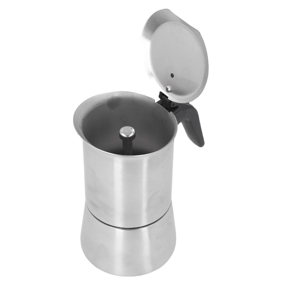 304 Stainless Steel Stovetop Coffee Pot 300 ML Capacity Stovetop Espresso Maker For Brewing Coffee
