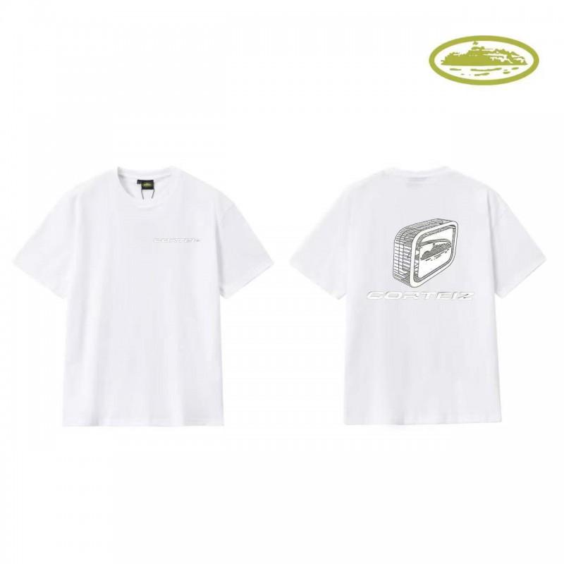 CORT Alcatraz Basic Short Sleeve T-Shirt Phantom Letter Print Couple Streetwear Teens