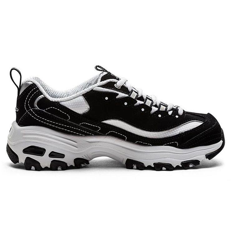 Skechers D Lites Low Top Daddy Shoes Black Women's 99999720-BKW