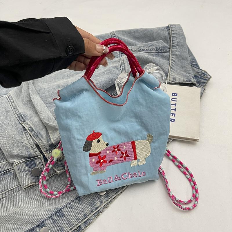 Carto embroidered handbag - casual and fashiable, single shoulder bag, lightweight, suitable for commuting, crossbody bag