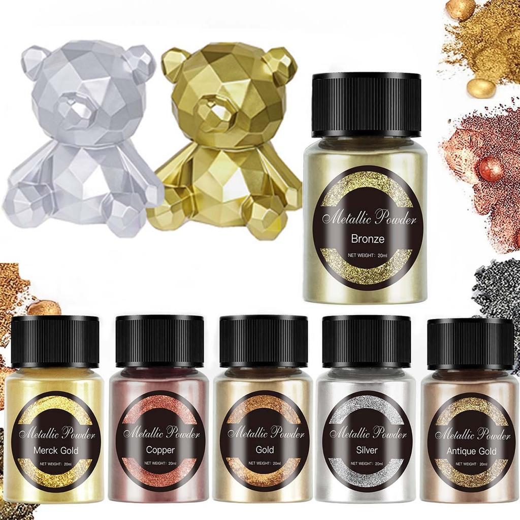 20ml Metallic Powder UV Resin Pigment DIY Crystal Epoxy Resin Mold Dye Gold Pearlescent Colorant For Jewelry Crafts Making
