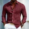 Herrenhemd mit geometrischem Musterdruck, Langarmhemd für Herren, Schwarzes Slim Fit Hemd, Modisches Design, Herrenbekleidung
