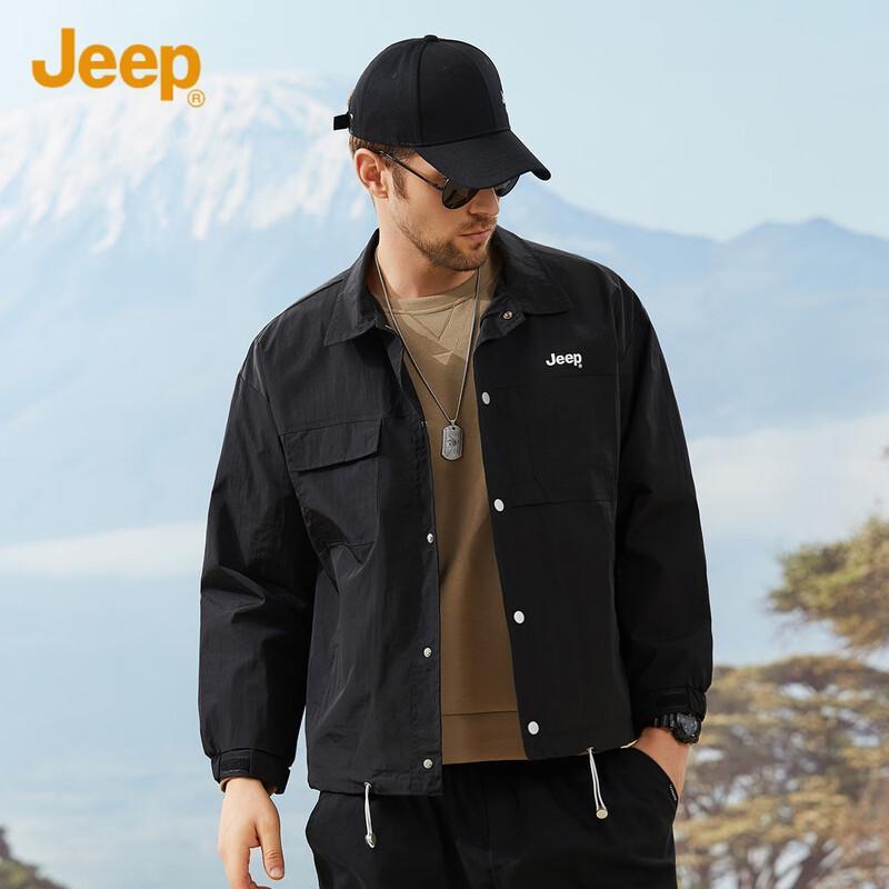 JEEP Men s Lightweight Lapel Workwear Jacket L