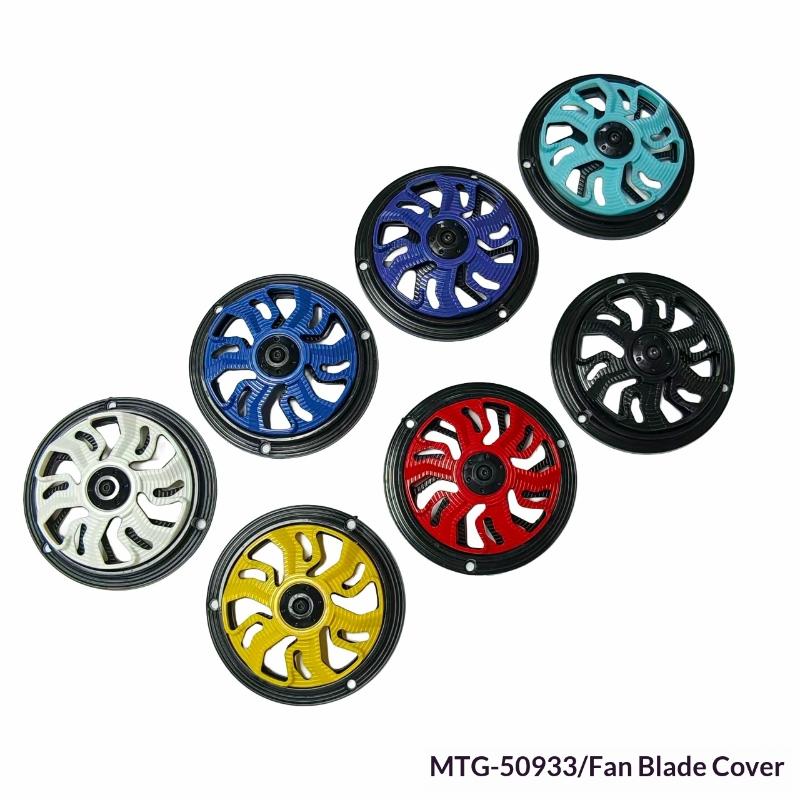 Universal Motorcycle Rotating Fan Cover Shockproof Plastic Spinner Radiator Protects Fan Blades for Bumpy Mountain Road Riding