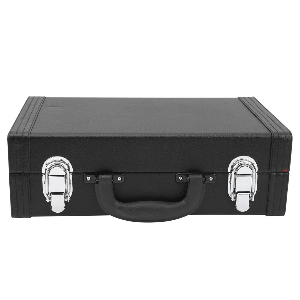 Clarinet Case Faux Leather Waterproof Hard Shell Musical Instrument Accessories IN‑125