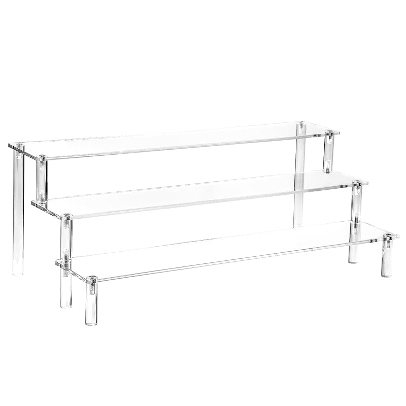

figure acrylic clear display collection case shelf stand stand (Clear 3 steps 40cm)