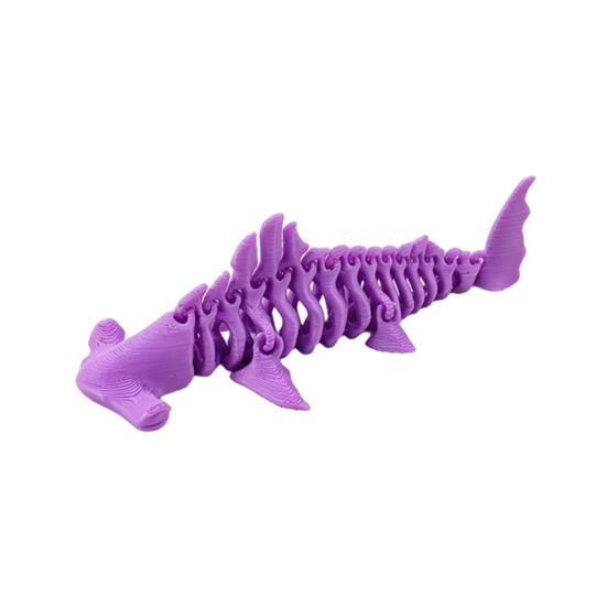 3D Printed Shark Figurine Flexible Fidget Animal Model Articulated Stress Relief Desk Toy