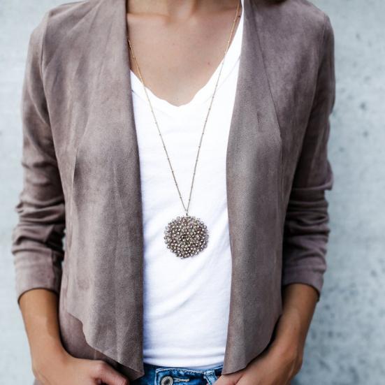 Women Fashion Autumn Winter Solid Color Lapel Collar Long Sleeve Jacket Coat