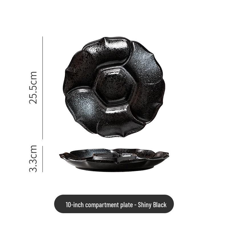 Deou Sternenmuster Japanische Keramik Vierfache Servierplatte