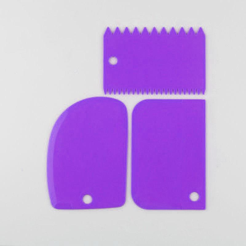 3 stk/sett Deigkutter Kake Brødskjærer Bakeverktøy Skrape Kakeblad Spatel Kakekremsskrape Bakverksskrape Kjøkkenverktøy