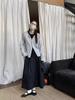 Retro Old Money Wool Knit Cardigan Sweater for Women - Autumn/Winter Ribbed Round Neck Loose Fit