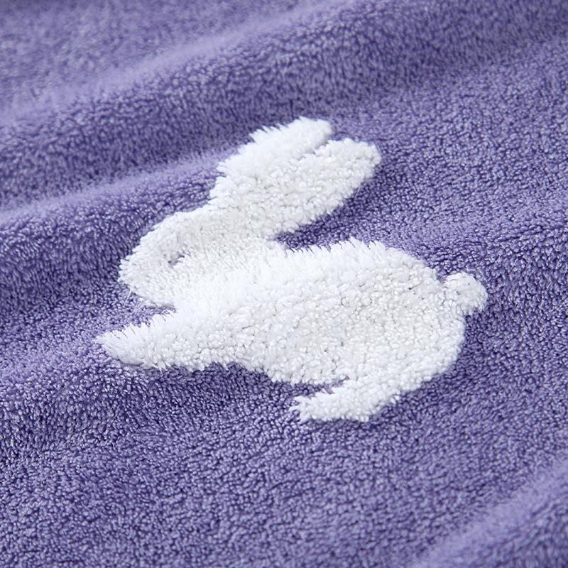 Towel Autumn and Winter Coral Fleece Jacquard Cartoon Bath Towel Household Life Bath Towel Female Soft Absorbent Bath Enlarged Bath Towel