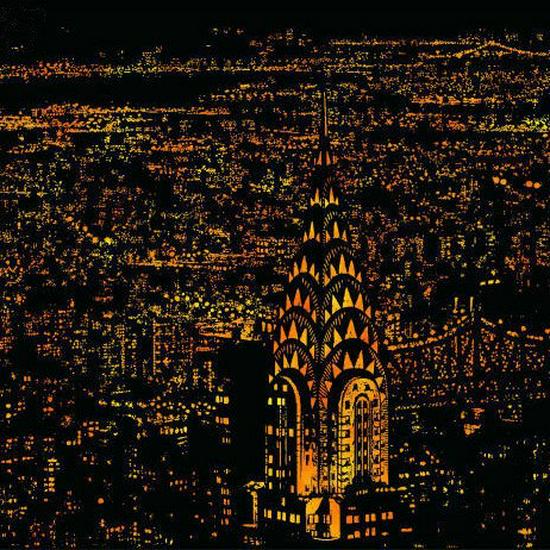 Korean City Night View Scratch Painting Book