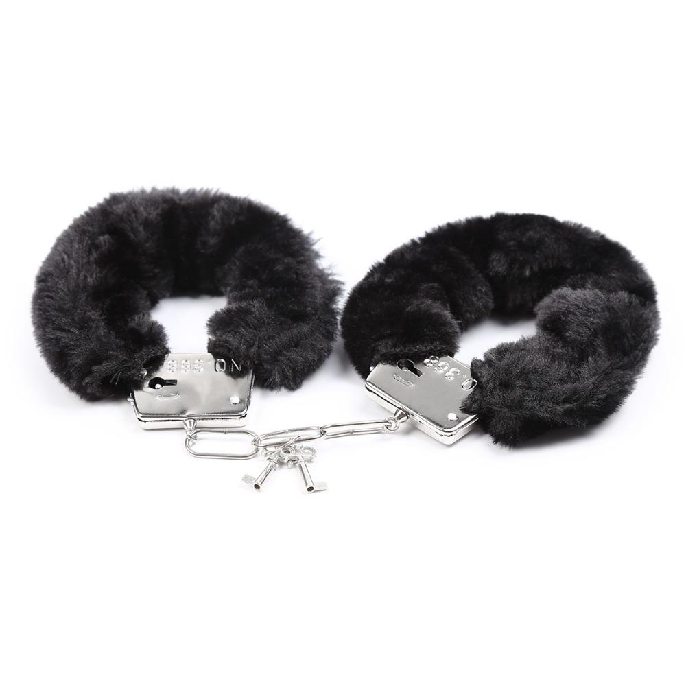 Fluffy SM Bondage Handcuffs Soft Restraints Cuffs Flirt Plush Handcuffs  Adult Games