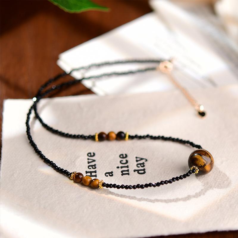 New Chinese Retro Niche Tiger Eye Stone Autumn and Winter Necklace