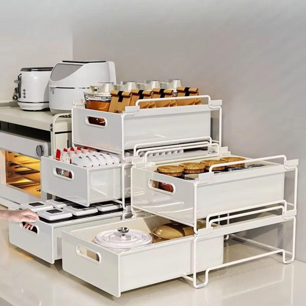 Large Capacity Under Sink Shelf Drawer Type Cabinet Storage Box Durable Cabinets Organizer  Bedroom