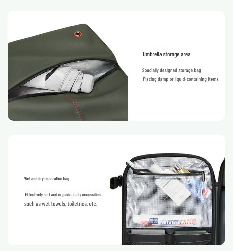 Men's Large-Capacity Multifunctional Backpack: Water-Repellent Travel and Laptop Bag