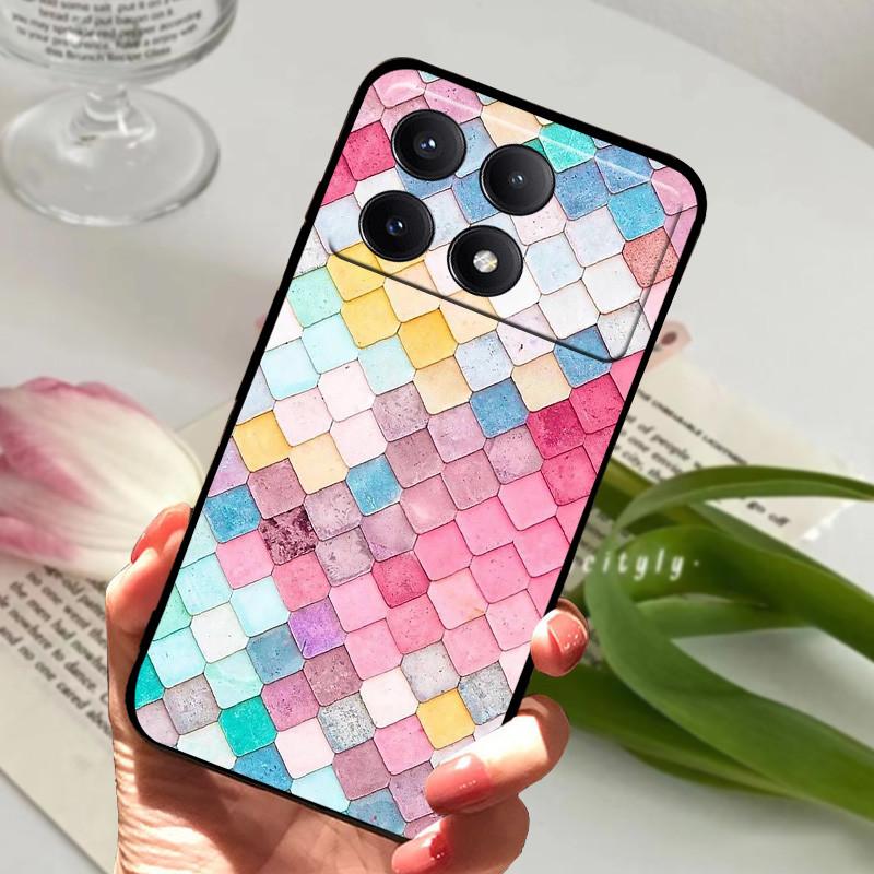 For POCO X6 Pro 5G Case POCOX6 Shockproof Soft TPU Silicone Phone Cover For Xiaomi POCO X6 Pro 5G Capa Cartoon Matte Bumper