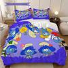 Smurf Adventure Blue Fantasy Threepiece Set 1 Duvet Cover 2 Pillowcase Without Core Soft And Comfortable Duvet Cover And Pillowcase