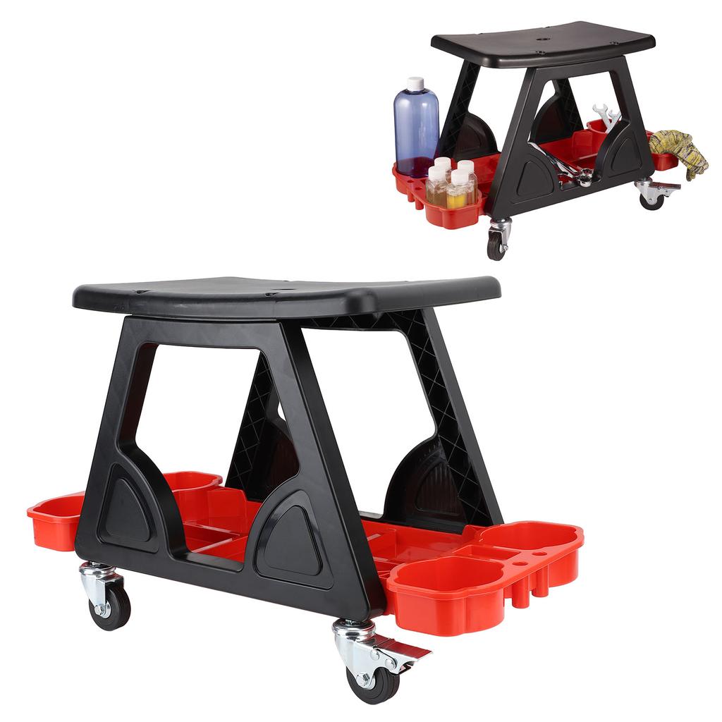  Krzesło-stołek Uniwersalny wygodny stołek garażowy, obrotowy fotel mechanika do myjni samochodowej, dekoracyjny