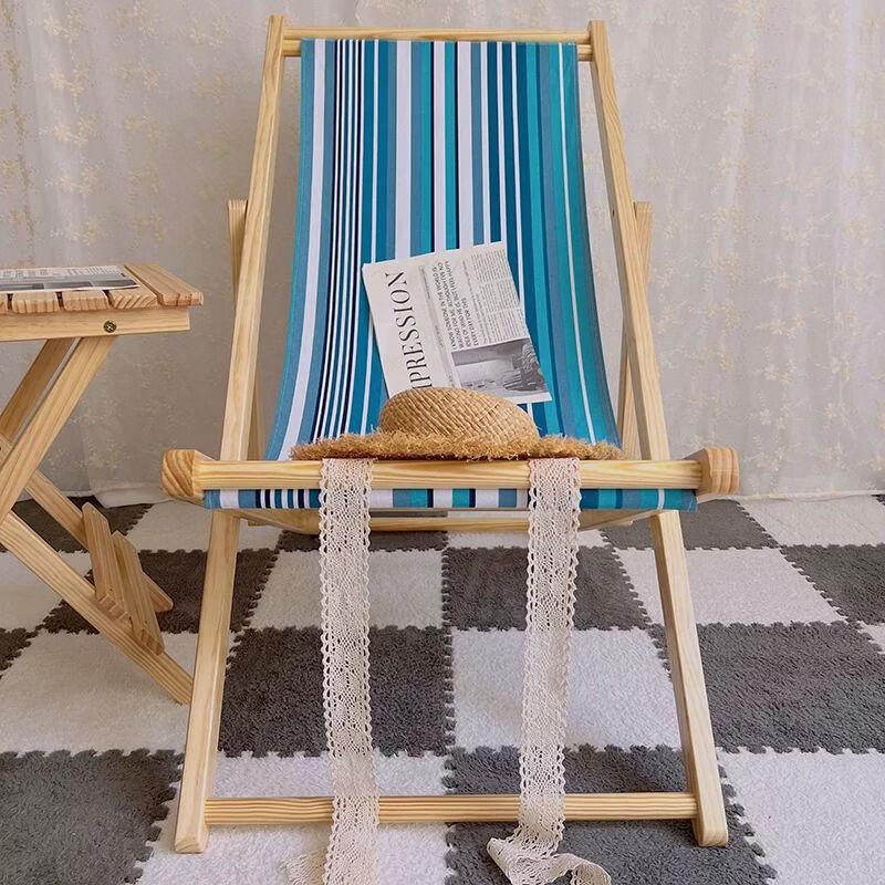 Qiuqiao Foldable Solid Wood Canvas Beach & Lounge Chair