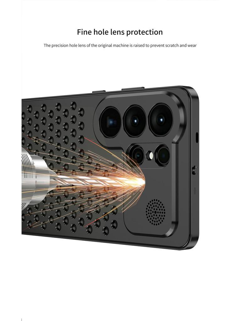 Metal Heat Dissipation Aromatherapy Phone Case for Samsung S26 Ultra/S25U - Anti-Drop Full Coverage with Buckle.