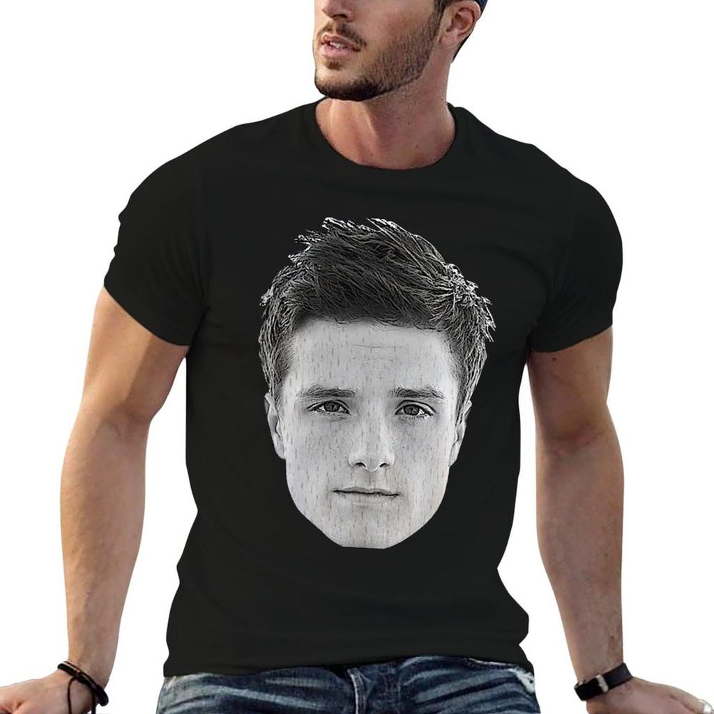 Josh Hutcherson's Face Engraved On a Wooden Spoon T-Shirt Plus Size All Match Tee Shirt