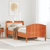 Vidaxl Bed Frame Without Mattress, Waxed Brown, 75X190 Cm, Pine