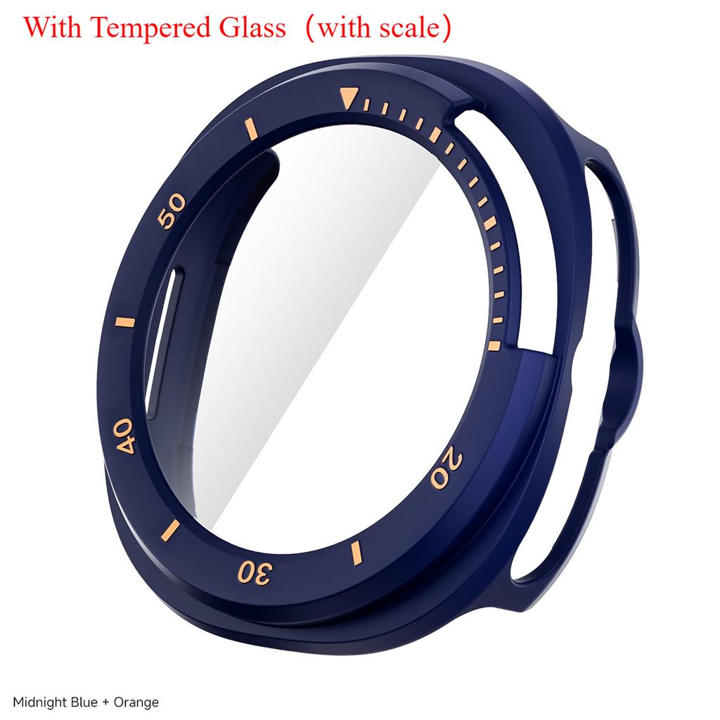 Protector Case For Samsung Galaxy Watch 8 Classic PC Hollowed Cover Protective Bumper Shell Tempered Glass Screen Accessories