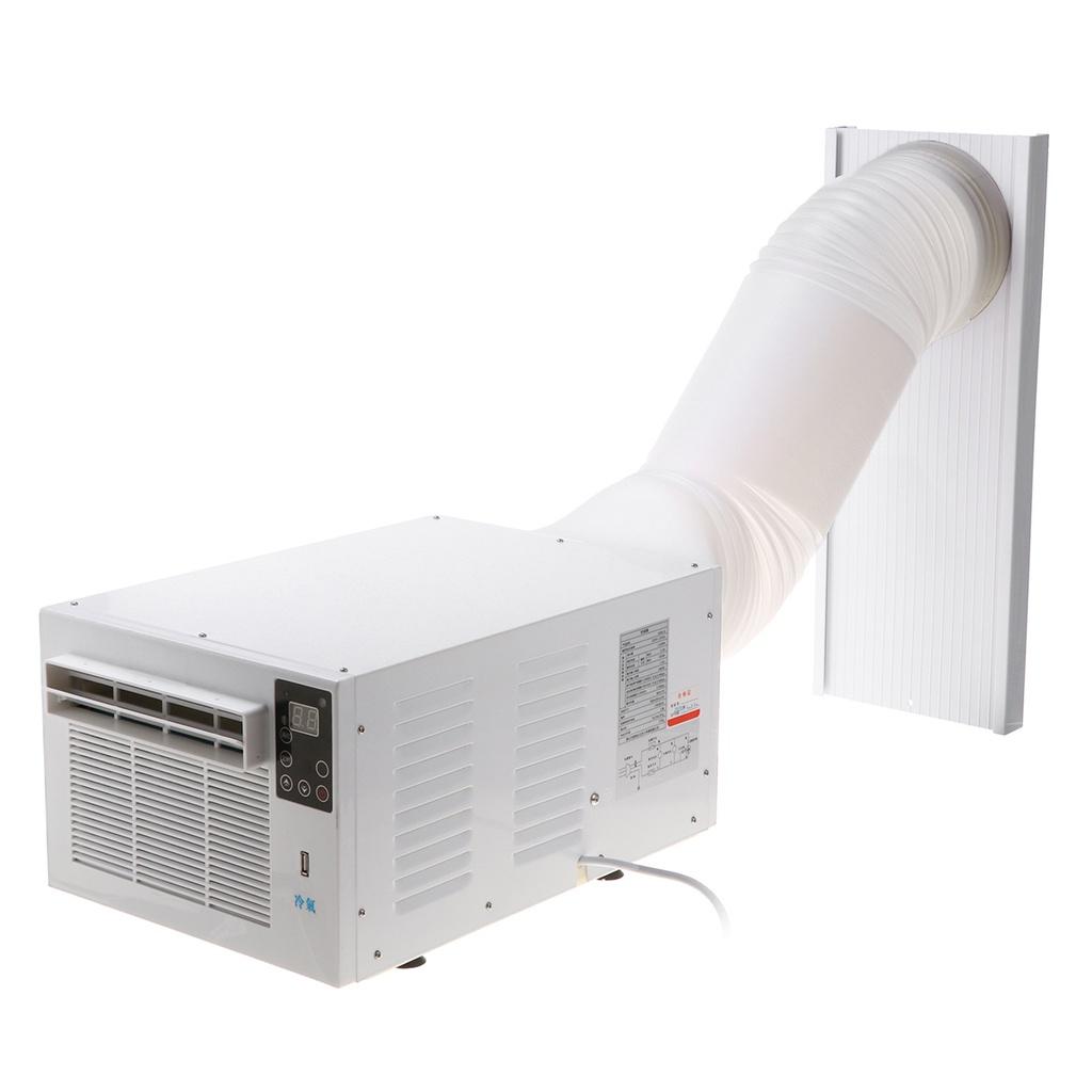 1100W Cold/Heat Dual Portable Air Conditioner Use 24-hour Timer 2 Gear Lighting LED Control Panel with Remote 460x255x230mm