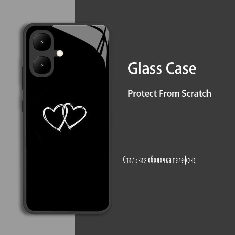 

For Infinix Hot 60 Pro Plus 4G hot60 hot 60i Case Cover Tempered Glass Case Hard Coque For Infinix Smart 10 Plus Protect Fundas Infinix Hot 60