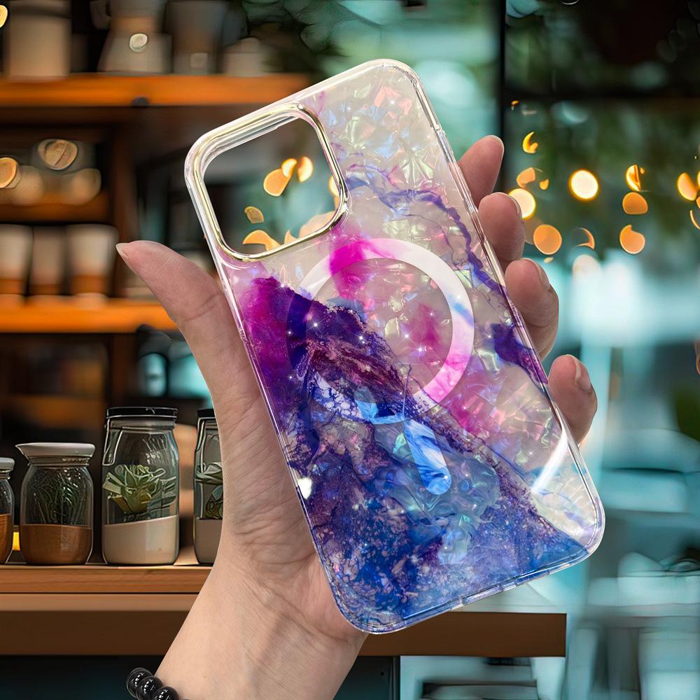 

Подходит для iPhone15, чехол для мобильного телефона Rainbow Laser Ip13pc, прозрачный чехол 14pro с леопардовым принтом, магнитный защитный чехол Imd iphone11(6.1)