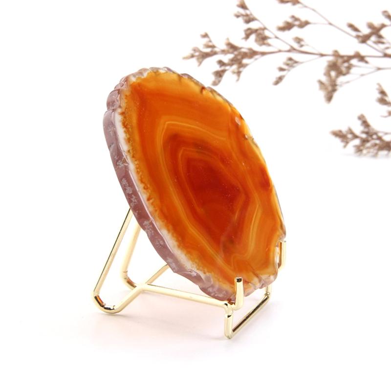 Starožitné slitinové krystaly Achátový stojan na stojan Držák na základní stojan Fotografické rekvizity