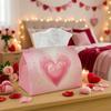1pc Valentine's Day Heart Glow Tissue Box- Romantic Fabric Holder with Durable, Compact& Sturdy Design Suitable for Kitchen, Living Room, Bedroom, Car