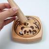 Rotating Wooden Yarn Rack Detachable Yarn Distributor With Bearings Anti-Slip Base Stand Dispenser For Crocheting Knitting