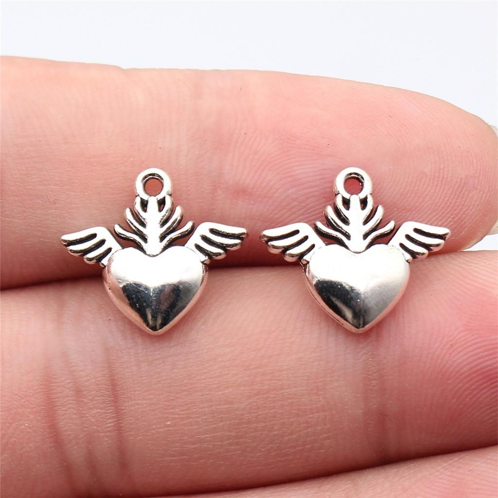 Small Angel Wings Fairy Detail Charm Antique Bronze Zinc Alloy Jewelry Making Supplies Jewelry Making Accessory Charms