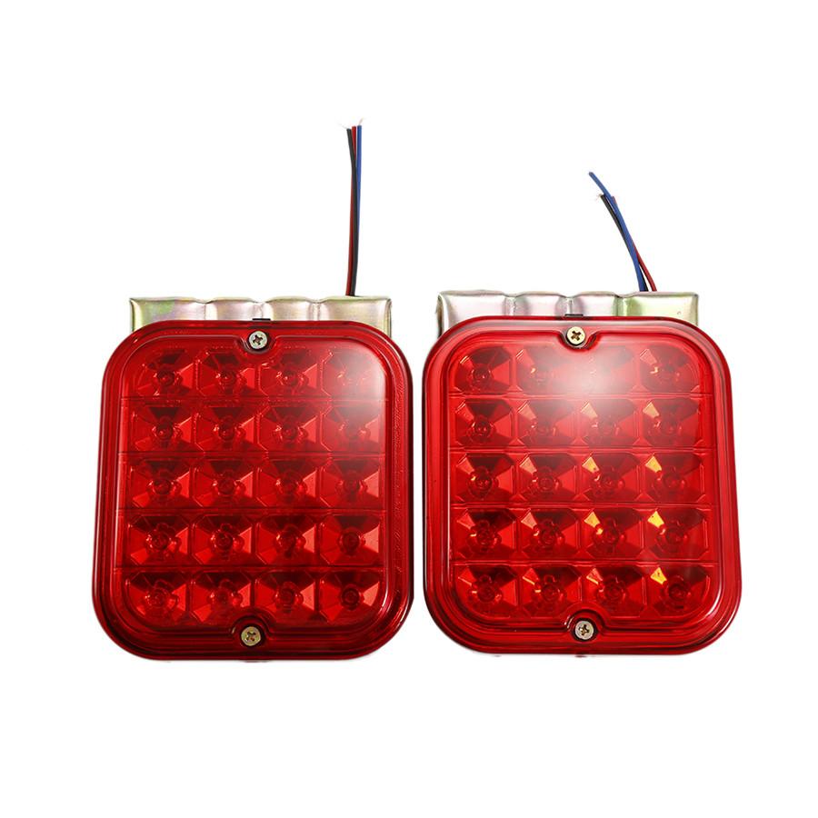 1 Pair 4.5" 12V Car Boat Truck Camper Red LED Tail Light Brake Turn Signal Lamp