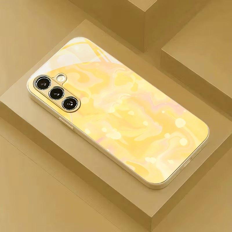 Yellow Gradient Abstract Print Phone Case for Galaxy S26 S25 S24 S23 Ultra S22 Ultra S20 Ultra 56 A72 A73 Anti-drop protection
