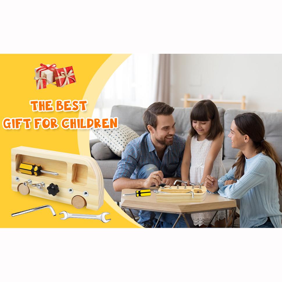 10 Adet Çocuklar Ahşap Montessori Tornavida Tahtası Seti, Çocuklar için Gerçek Araçlar, Çocuklar için Temel Beceriler Eğitim Duyusal eğitici oyuncak Bebekler Okul Öncesi