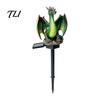 Eco Friendly Resin Animal Lighting Solar Dragon Garden Light, Waterproof Medieval Statue Lamp, Decorative for Flower Beds Outdoor Gothic Fantasy Decor