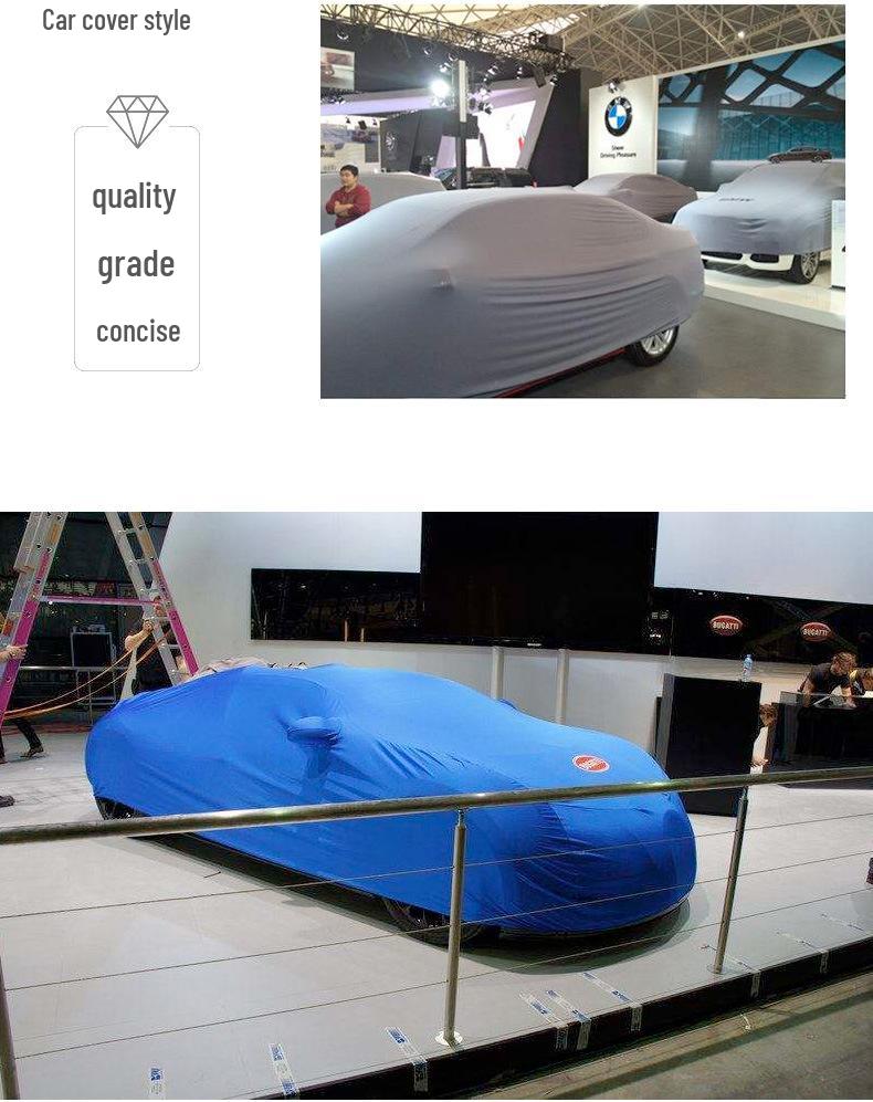 Velvet Tight-Fitting Car Cover for Unveiling, Advertising, and Dust Protection
