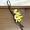Flower Bag Pendant Cow Leather Design Exquisite Handmade Simulation Bags Pendant Osmanthus Tulip Keychain Bag Accessories