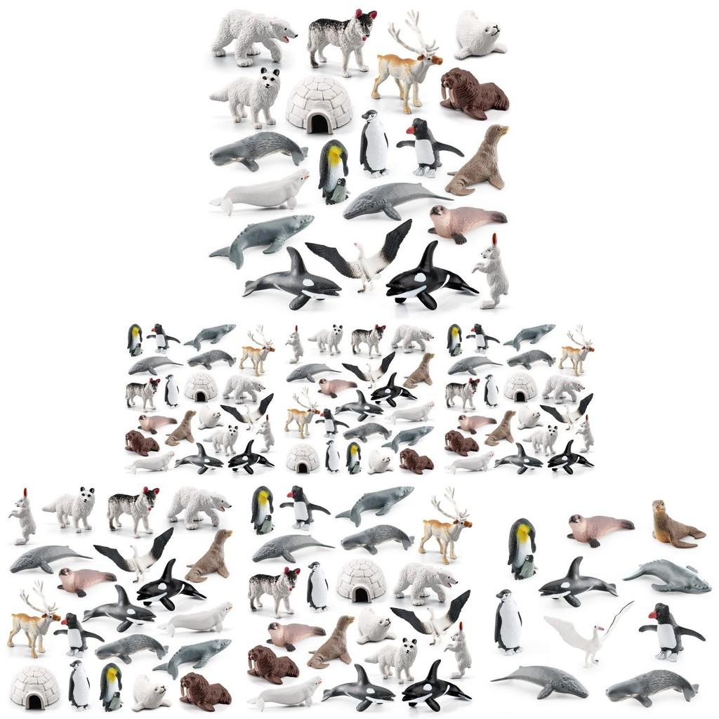 Arctic Animal Pvc Polar Bear Penguin Model Set With Realistic Wildlife Figures For Educational Display
