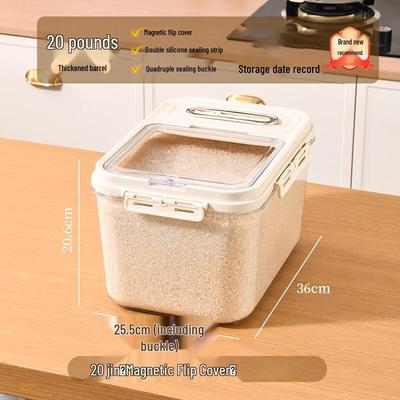 Flip-Top Pet Food & Rice Storage Container