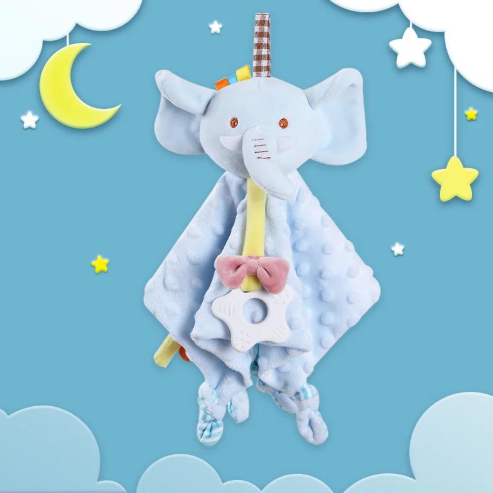 Coperta Coccola Animale Carino Coperta Avvolgente Peluche Giocattoli Ripieni Bambino Neonato Bambola Coniglio Elefante Asciugamano Lenitivo Rassicurante Regali Giocattoli per Neonati