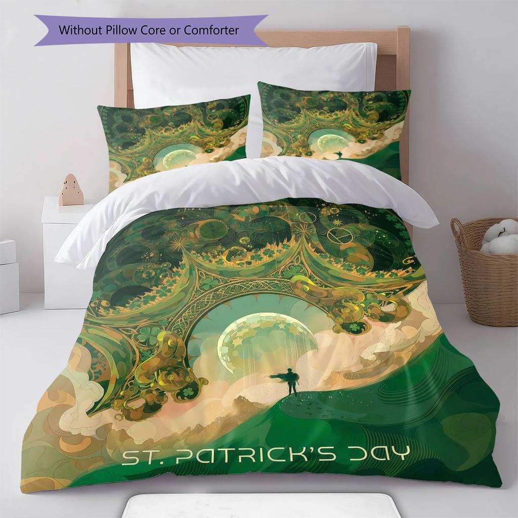 DUNEr Pattern Bedding Quilt Set Quilt Cover Pillowcase Home Decoration Birthday Gift (1 * Duvet Cover + 2 * Pillowcase, Without Core)