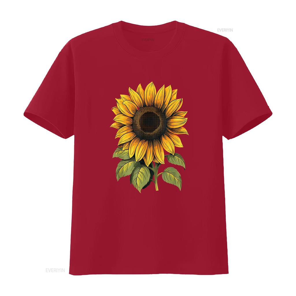 Sunflower Summer Cottagecore Aesthetic Girls Unisex Bold and Fashionable s T Shirt for vintage Washed Slightly homme